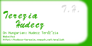 terezia hudecz business card